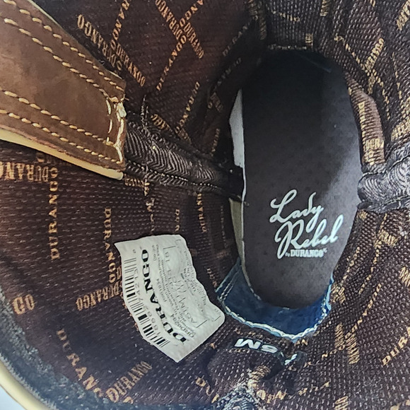 NIB Durango Women's Size 8.5M Lady Rebel Patriotic Flag Work Boot - Steel Toe - Picture 8 of 11